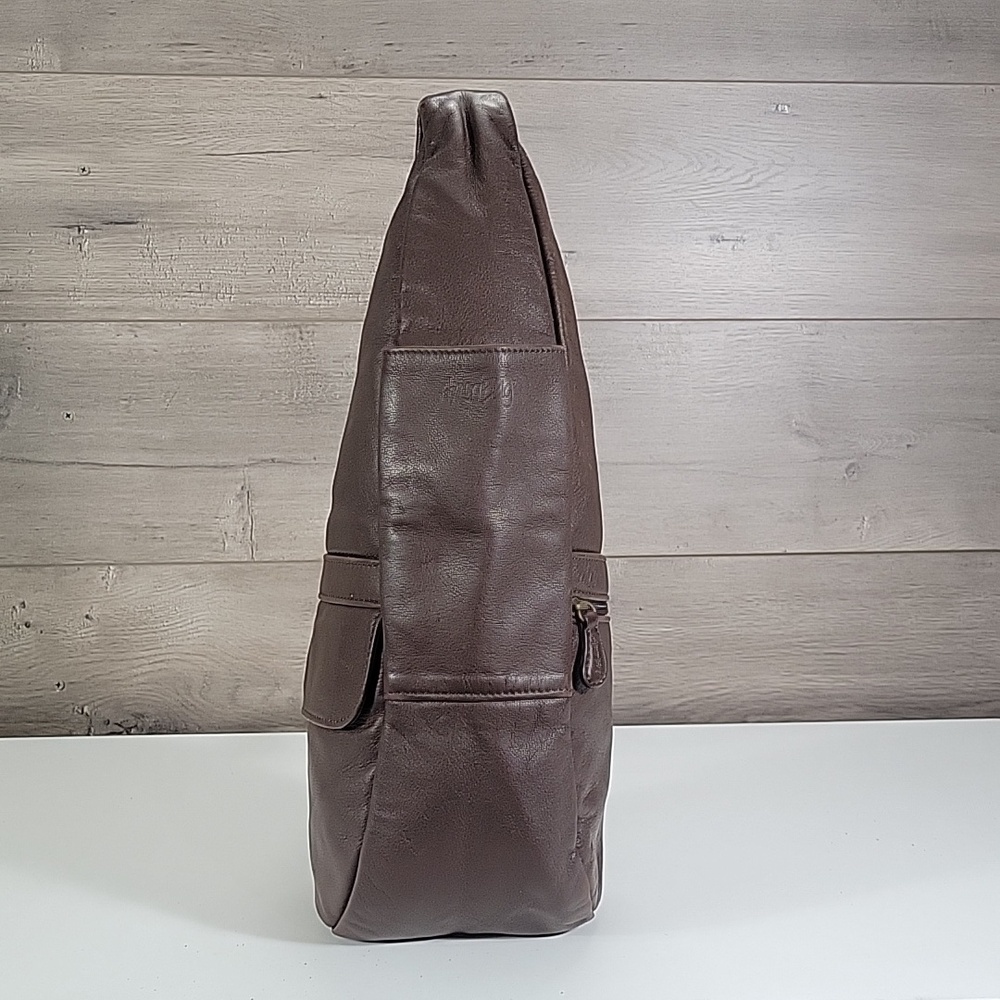Ameribag Healthy Back Brown Leather Crossbody Sling Bag - Picture 2 of 12